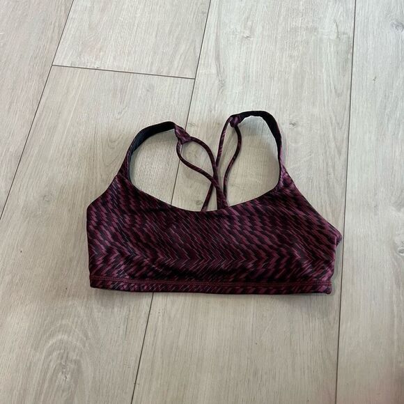 Lululemon Free to Be Bra Color Size 4 black Maroon and color - Picture 1 of 6